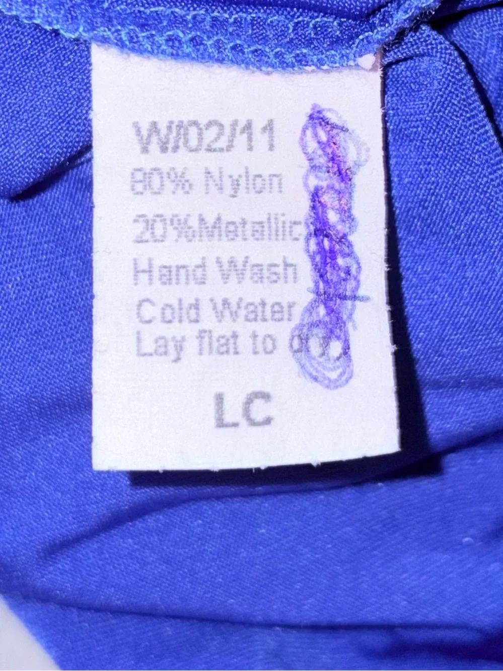 Vintage Y2K Royal Blue Ombre Glitter Floral Lyrical Dance Costume Leotard LC